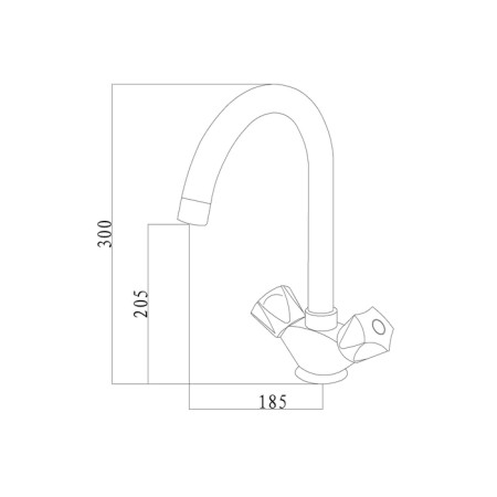 ESKO Moscow MS 06 kitchen mixer, R-spray, chromium color-1