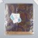 Scrapbooking paper Kraft "Cocoa on blue" density 180 g 15.5x17 cm