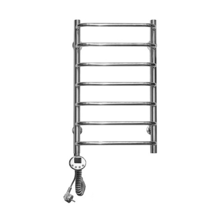 Domoterm electric heated towel rail "Stefano", 400 x 700 mm, 7 crossbars, left, chrome
