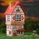 Aroma lace house "Cafe", 20 cm, handmade, mix