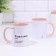 Named mug, sublimation "ruin", pink bottom