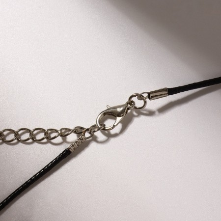 Piece on the lace "Anatomy" heart, color black silver on a black lace, 43 cm-3