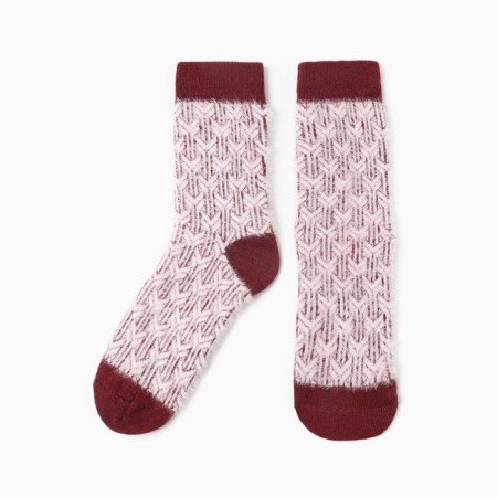 Women's terry socks minku, burgundy color, rr 36-41