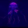 Decor for the Aquarium "Medusa" Silicone, with a neon effect, 5 x 5 x 15 cm, purple
