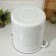 Cylindrical pan, 12 l, metal cover, induction, white color