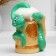 The piggy bank "Snake on the mug" Green, 25x20cm