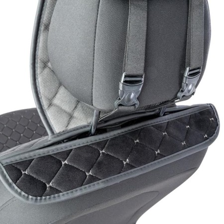 Front seats Car Performance, 2 pcs, alcantara, rhombus, black-gray-3