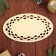 Plate of an oval candy "Happy New Year 2025", gold