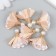 Decor Textile "Flower 2 Colors with a pearl. Fleep and white" set 6 pcs 3 cm