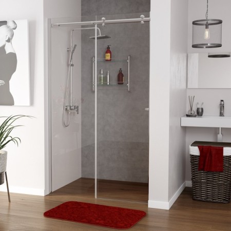 Showing door Wasserkraft Vils 56R12, 1000x2000 mm, transparent, sliding, silver-1