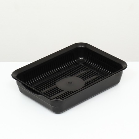 Toilet with a grid, 35.5x26x7 cm, black-3