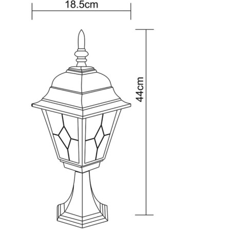 Landscape Lamp Arte Lamp Berlin A1014FN-1BN, E27, 75 W, 19x19x46 cm, 1100 lm, black-3