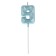 Candle in the cake on the skewer "Almaz", the number "9", blue, 4.8x2.6 cm