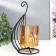 Summary metal, glass per 1 candle “curl” d-7.5 cm, gold, black 12x11x21 cm