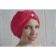 Women's set for the sauna (Pareo+Chalma) with embroidery, raspberry