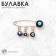 Bulavka-reinforcing "Health", 3 pendants 3.5 cm, blue color in gold