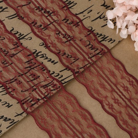 Capricon lace, 45 mm × 10 ± 1 m, burgundy color-1