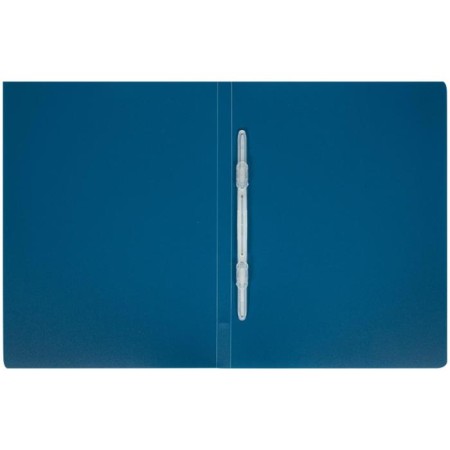 A folder with an A4, 500 μm plastic firmer, a root of 14 mm, calligrata, up to 100 sheets, blue-1