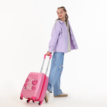 Small suitcase 16 "on lightning, pink color-8