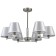 Adele chandelier, 6x40W E14, black color, nickel