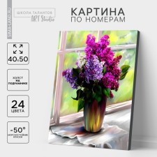 Picture on numbers on a canvas with a subframe 