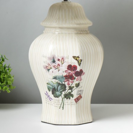 Lamp table ceramics "Bouquet of wildflowers" E27 220V 47x30x30 cm Risalux-4