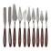 A set of mastikhins for the artist, 18 objects