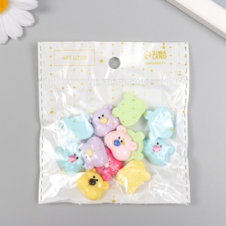 Decor for creativity Plastic "Muzzle Hamster" MIX 1.8x2.1 cm-3