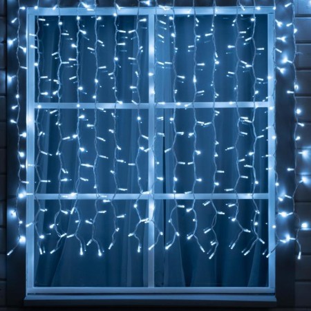 Garland "curtain" 2 x 1.5 m, IP65, UMS, white thread rubber, 360 LED, white glow, 220 V