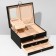 Steam for jewelry "Casket" sliding with a mirror, 22 × 17 × 11.5, black color