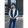 Male ise vest, size 48, blue color, blue