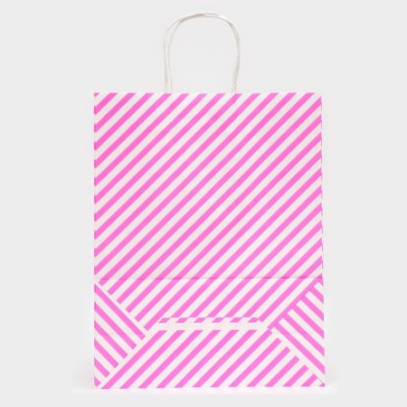 Crafts package, "pink lines", 33 x 26 x 12 cm-2