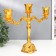 Summary Metal for 3 candles "Vine vine" gold 22x7.5x25 cm
