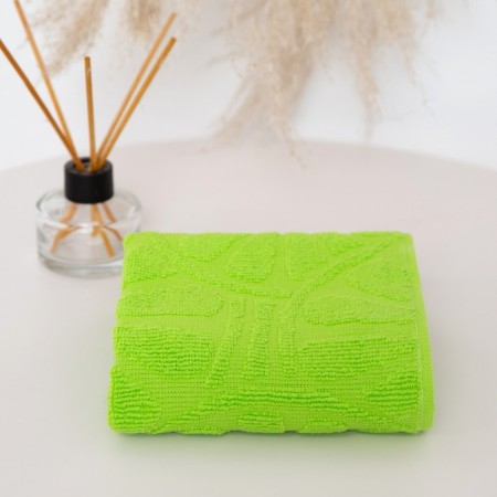 Terry orange towel 30x50cm, green, HL 100%, 400g/m2