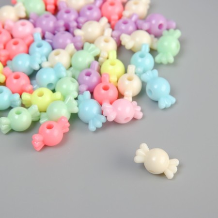 Beads for creativity plastic "Privte" color bright set 500 grams 1.4x1.4x0.8 cm-1