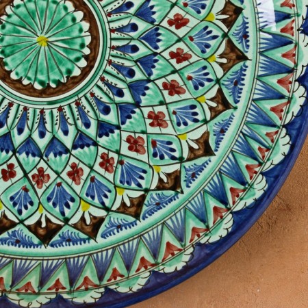 Largan Rishtan ceramics "Patterns", 36 cm, blue-5