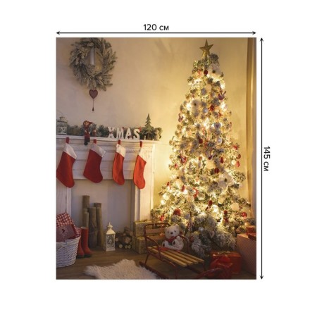The tablecloth “New Year's atmosphere”, rectangular, Saten, size 120x145 cm-1