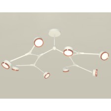 Комплект подвесного поворотного светильника Ambrella light, Traditional DIY, XB9059153, 8хGX53, цвет белый песок, золото розовое полированное