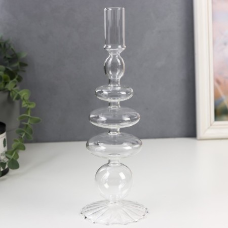 Glass of Glass for 1 candle "Morbian" transparent 27x8.5x8.5 cm-1