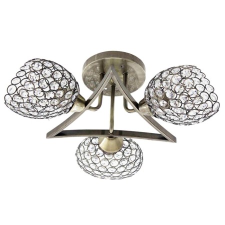 Lamp Ceiling Economy light 50226/3AB BK+CL, 3x60W, E27, 17x43.5x43.5 cm, bronze color