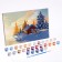 Picture on numbers on a canvas with a subframe "House in the Winter Forest" 20 × 30 cm