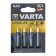 Battery Alkalin Varta Longlife, AAA, LR03-4BL, 1.5V, blister, 4 pcs.