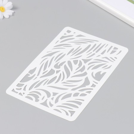 Plastic stencil "feathers" 16x24 cm-1