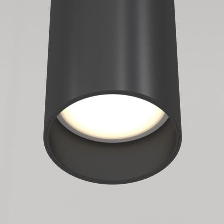 Suspended Technical P075PL-01B, 1xGU10, 10W, 6x6x30 cm, black color-1