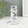 Glass of glass per 1 candle "ice" transparent d = 2 cm 8x8x10 cm
