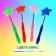 Light wand "Star on the spring", under glass, color mix
