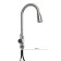 Kitchen mixer Zein Z1752, stainless steel, with a sliding watering can, 2 modes, color satin