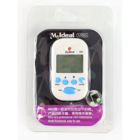 Metron for tuning musical instruments, universal, with a battery, white-6