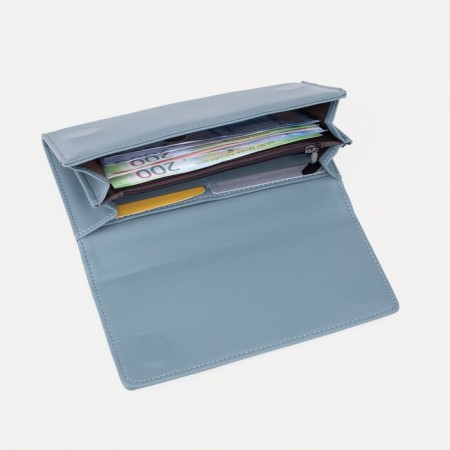 Women's wallet on magnets, blue color-3