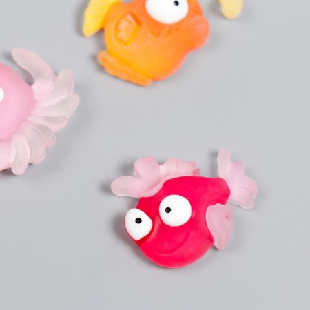 Decor for creativity plastic "Aquarium fish with big eyes" set of 10 pcs 2.5x2 cm-1